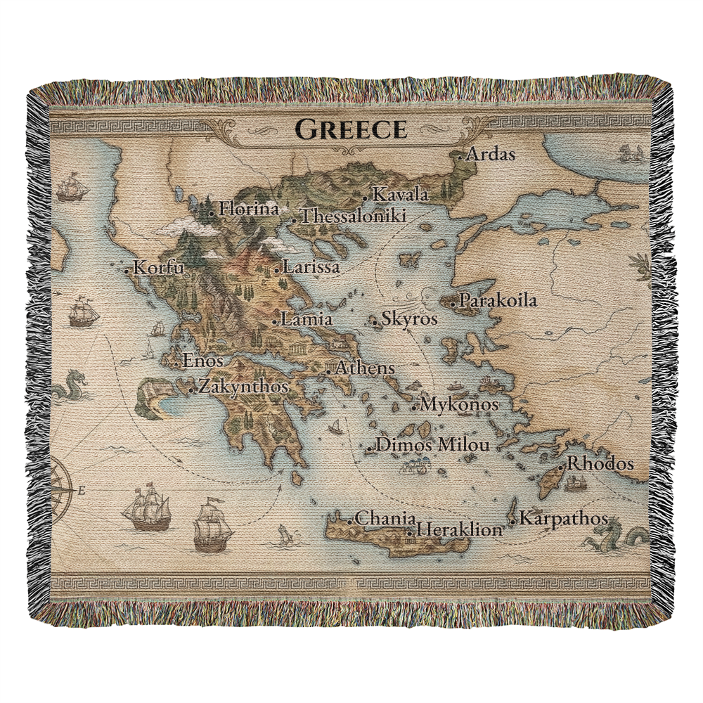 Greece Blanket