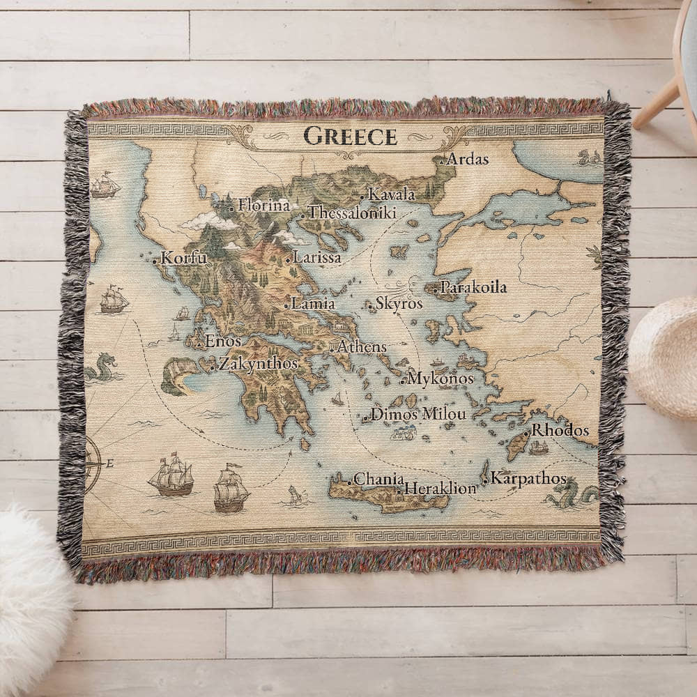 Greece Blanket